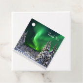 Nordlichter im Winter Geschenkanhänger (Beispiel)