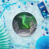 Nordlichter im Winter Pappteller (Party)