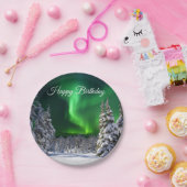 Nordlichter im Winter Pappteller (Party)