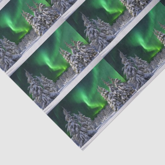 Nordlichter im Winter Seidenpapier (Detail)