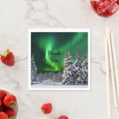 Nordlichter im Winter Serviette (Beispiel)