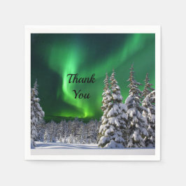 Nordlichter im Winter Serviette