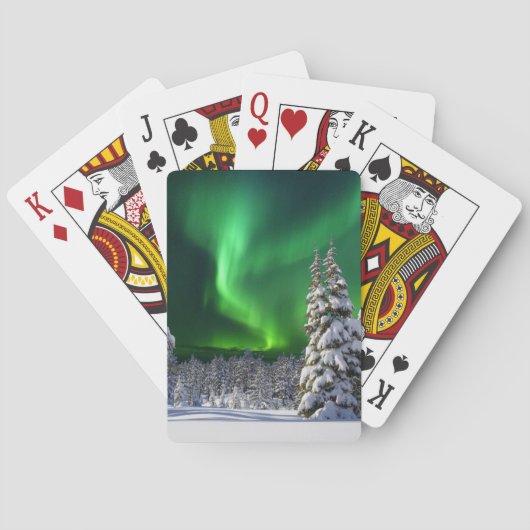 Nordlichter im Winter Spielkarten (Rückseite)