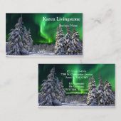 Nordlichter im Winter Visitenkarte (Vorne/Hinten)