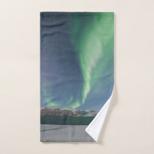 Nordlichter in Norwegen Handtuch