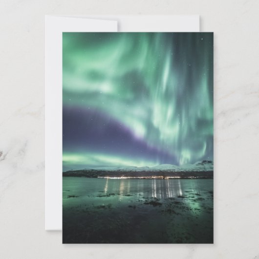 Nordlichter in Norwegen Karte (Vorderseite)
