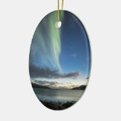 Nordlichter in Norwegen Keramik Ornament (Links)
