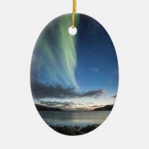 Nordlichter in Norwegen Keramik Ornament