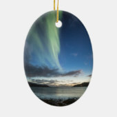 Nordlichter in Norwegen Keramik Ornament (Hinten)