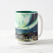 Nordlichter - Island-TASSE Zweifarbige Tasse (VorderseiteRechts)