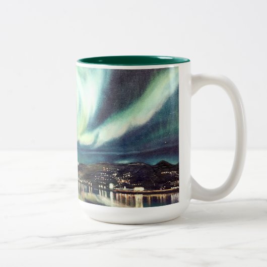 Nordlichter - Island-TASSE Zweifarbige Tasse (Rechts)