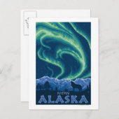 Nordlichter - Katmai, Alaska Postkarte (Vorne/Hinten)