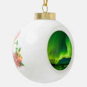 Nordlichter Keramik Kugel-Ornament (Links)