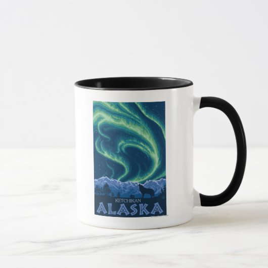 Nordlichter - Ketchikan, Alaska Tasse (Rechts)