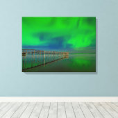 Nordlichter | Lake Winnipeg Kanada, Manitoba Leinwanddruck (Insitu (Holzboden))