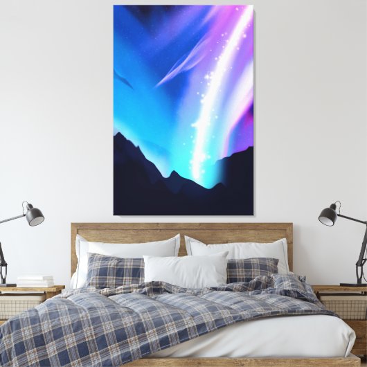 Nordlichter Leinwanddruck (Insitu (Schlafzimmer))