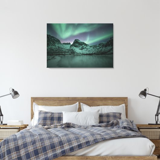 Nordlichter Leinwanddruck (Insitu (Schlafzimmer))