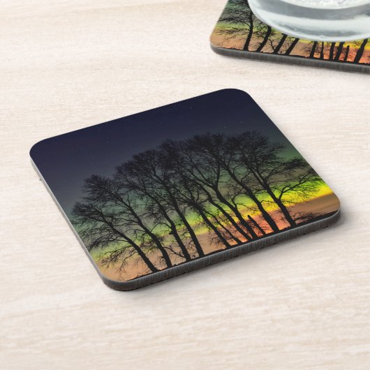 Nordlichter | Manitoba Canada Grande Pointe Getränkeuntersetzer (Linke Seite)