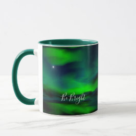 Nordlichter Minimalistischer Nordstern sind hell Tasse