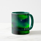 Nordlichter Minimalistischer Nordstern sind hell Tasse (VorderseiteRechts)