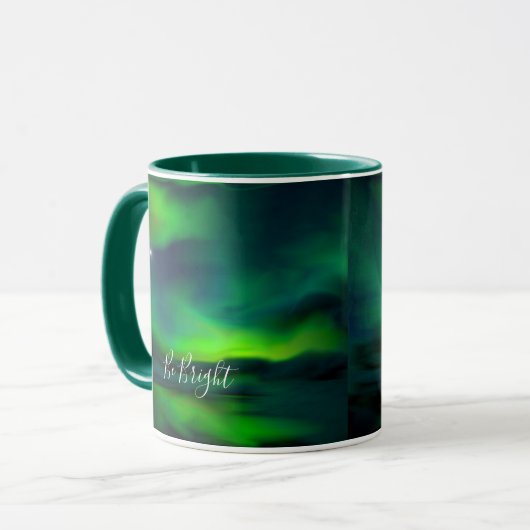 Nordlichter Minimalistischer Nordstern sind hell Tasse (Vorderseite Links)