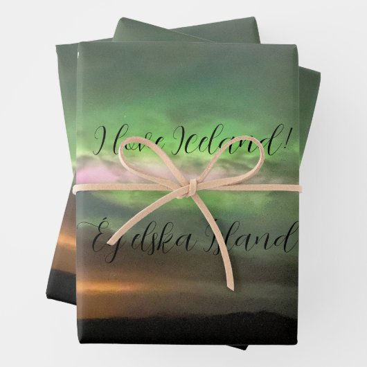 Nordlichter mit Liebe Geschenkpapier Set (Beispiel)