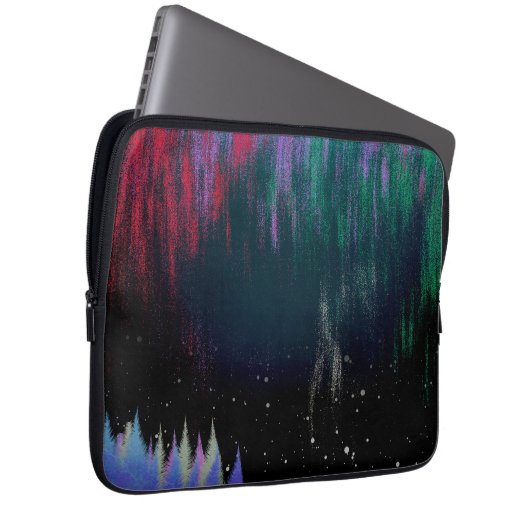 Nordlichter Moderne Landschaft Laptopschutzhülle (Vorne Rechts)