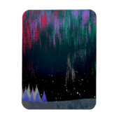 Nordlichter Moderne Landschaft Magnet (Vertikal)
