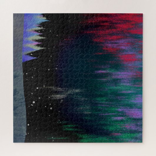 Nordlichter Moderne Landschaft Puzzle (Horizontal)