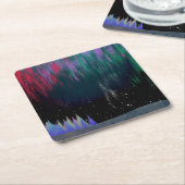 Nordlichter Moderne Landschaft Rechteckiger Pappuntersetzer (angewinkelt)