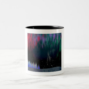 Nordlichter Moderne Landschaft Zweifarbige Tasse