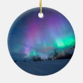 Nordlichter Norwegen Aurora Borealis Keramik Ornament (Hinten)