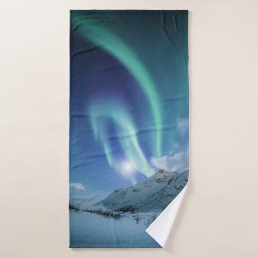 Nordlichter Norwegen Badehandtuch (Badehandtuch)