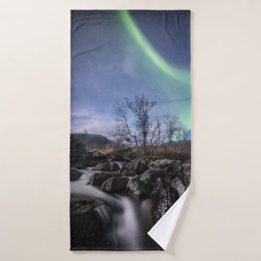 Nordlichter Norwegen Badehandtuch (Badehandtuch)