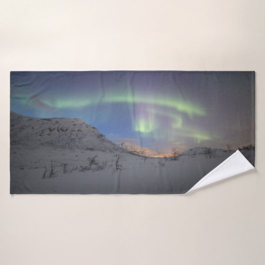 Nordlichter Norwegen Badehandtuch (Badehandtuch)
