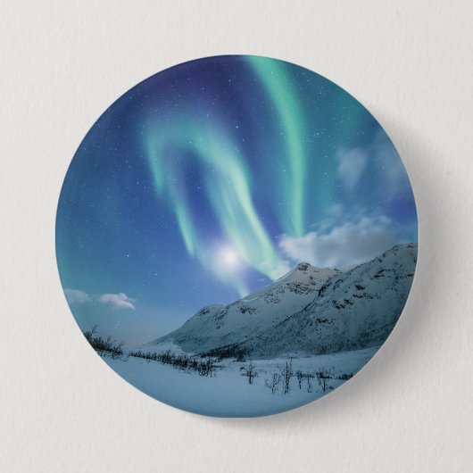 Nordlichter Norwegen Button (Vorderseite)