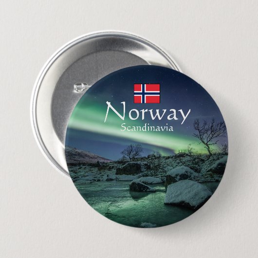 Nordlichter Norwegen Button (Vorne & Hinten)