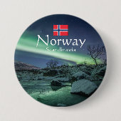 Nordlichter Norwegen Button (Vorderseite)