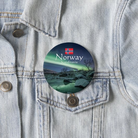 Nordlichter Norwegen Button (Beispiel)