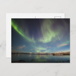 Nordlichter Norwegen Feiertagspostkarte