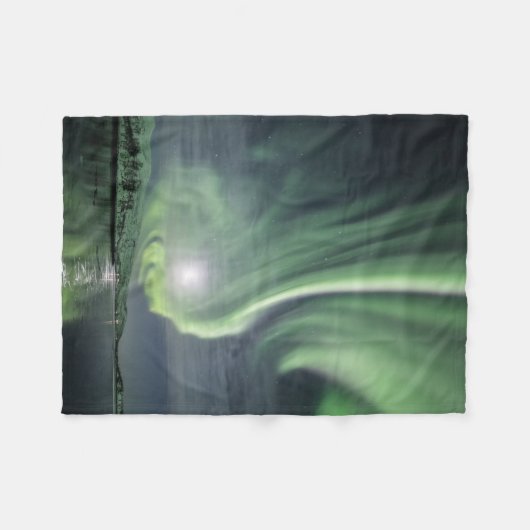 Nordlichter Norwegen Fleecedecke (Vorderseite (Horizontal))