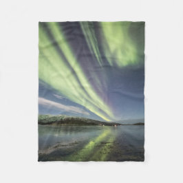 Nordlichter Norwegen Fleecedecke