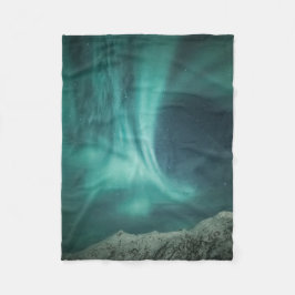 Nordlichter Norwegen Fleecedecke