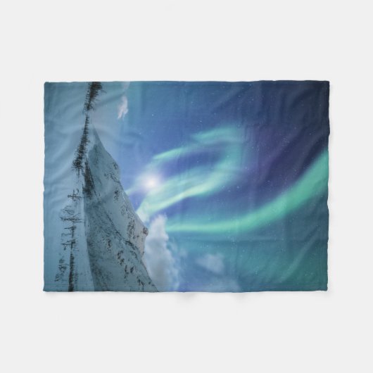 Nordlichter Norwegen Fleecedecke (Vorderseite (Horizontal))