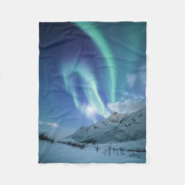 Nordlichter Norwegen Fleecedecke