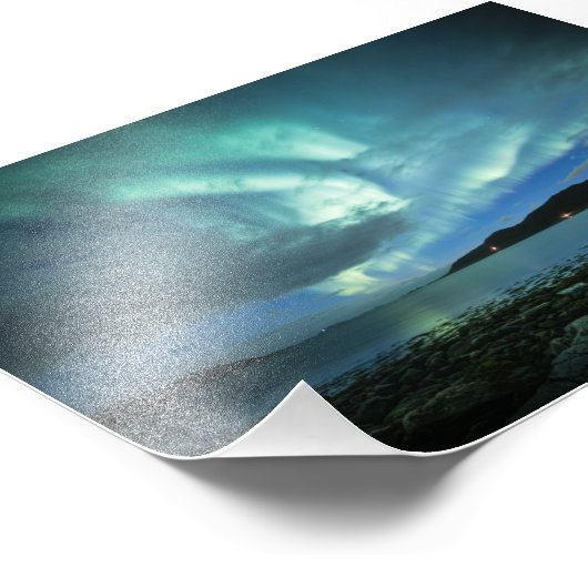 Nordlichter Norwegen Fotodruck (Ecke)