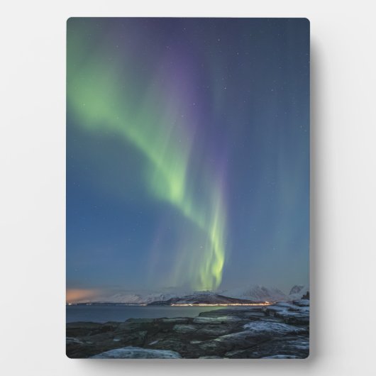 Nordlichter Norwegen Fotoplatte (Vorderseite)