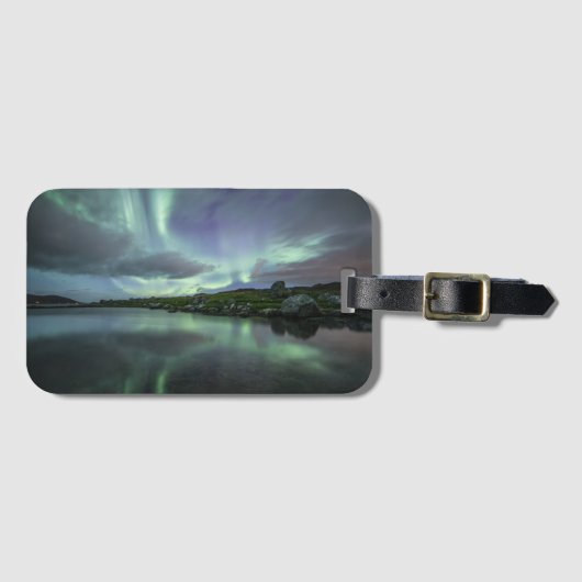 Nordlichter Norwegen Gepäckanhänger (Vorderseite (Horizontal))