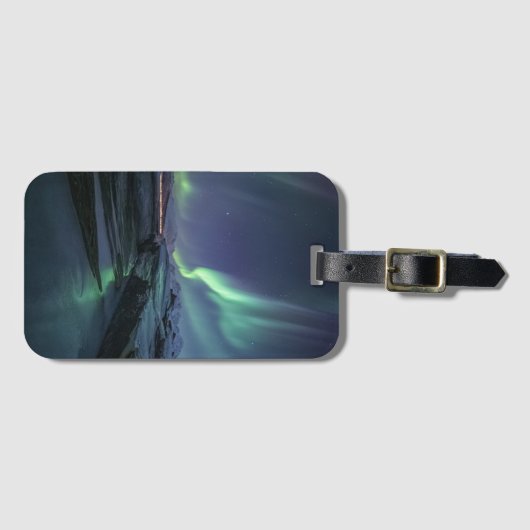 Nordlichter Norwegen Gepäckanhänger (Vorderseite (Horizontal))