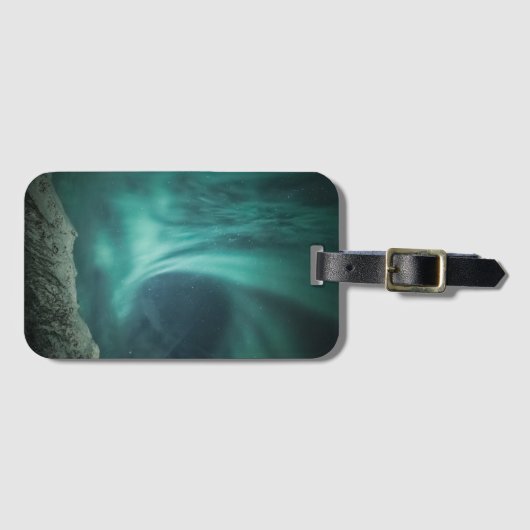 Nordlichter Norwegen Gepäckanhänger (Vorderseite (Horizontal))